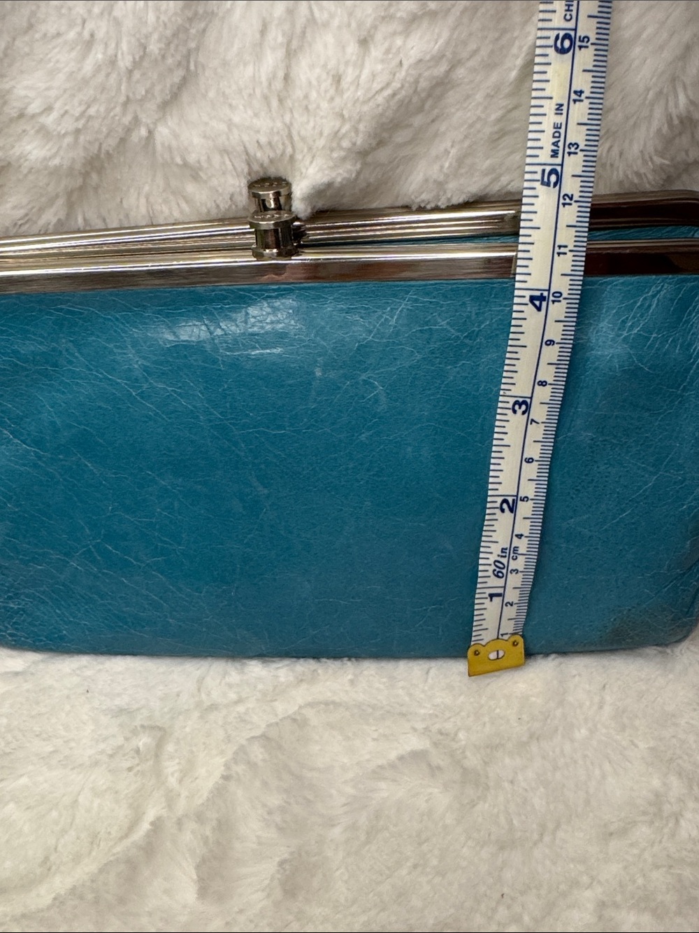 HOBO Teal Leather Frame Clutch - Picture 8 of 8